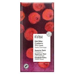 Vivani Edel Bitter Cranberry 70% Cacao Reep