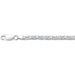 The Jewelry Collection - Vigor Ketting Konings 3,0 mm - Zilver - 60 cm