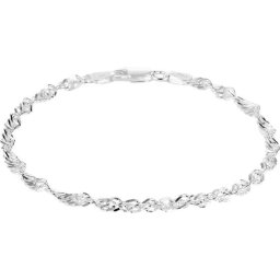 The Jewelry Collection - Dames Armband Singapore 2,75 mm 19 cm - Zilver