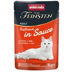 Voordeelverpakking animonda vom Feinsten Adult Raffinesse in saus 48 x 85 g - met kip & kalf