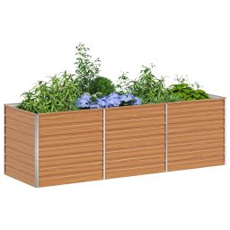 vidaXL Verhoogde plantenbak Licht Bruin 240 x 80 x 77 cm