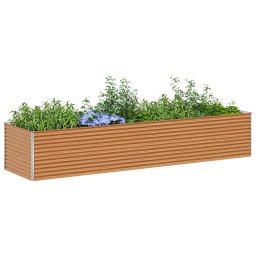 vidaXL Verhoogde plantenbak Licht Bruin 390 x 100 x 68 cm