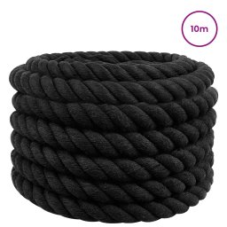vidaXL Katoenen Touw 60 mm 10 m Zwart 100% Katoen