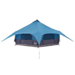vidaXL Gezinstent 18-persoons Blauw 185T Polyester met PU Coating