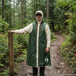 vidaXL 2-in-1 Regen Poncho met Kap 262 x 126 x 130 cm Groen