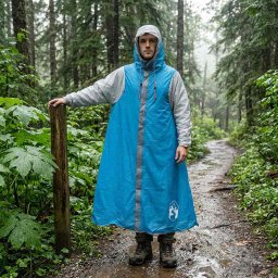 vidaXL 2-in-1 Regen Poncho met Kap 262 x 126 x 130 cm Blauw
