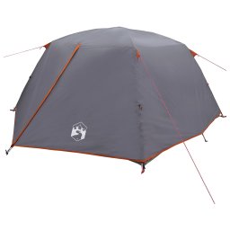 vidaXL Backpacking Tent 4-persoons Grijs en Oranje