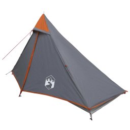 vidaXL Backpacking Tent 222 x 85 x 125 cm Grijs en Oranje