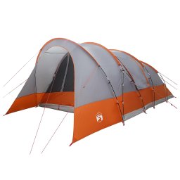 vidaXL Tunneltent 560 x 395 x 212 cm Grijs en Oranje