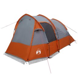 vidaXL Tunneltent Grijs en Oranje 390 x 215 x 152 cm