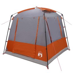 vidaXL Partytent 4-persoons Grijs en Oranje