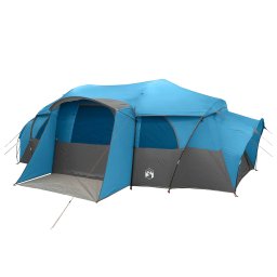 vidaXL Gezinstent met regenzeil waterdicht 10-persoons Blauw