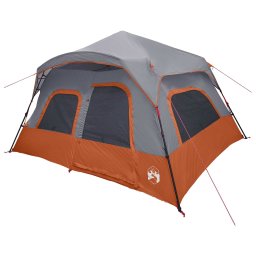 vidaXL Directe Tent Grijs en Oranje 340 x 280 x 190 cm