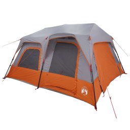 vidaXL Directe Tent 8-persoons Grijs en Oranje