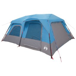 vidaXL Directe Tent 10-persoons Blauw 185T Polyester met PU Coating