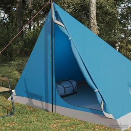 vidaXL Backpacking Tent 4-persoons Blauw 185T Polyester met PU Coating