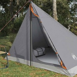 vidaXL Backpacking Tent 4-persoons Grijs en Oranje