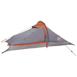 vidaXL Backpacking Tent 2-persoons Grijs en Oranje