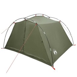 vidaXL Tunneltent 4-persoons Olijfgroen 185T Polyester met PU Coating