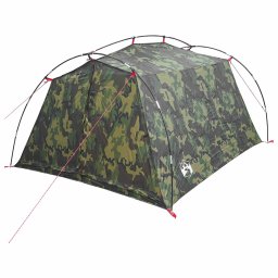vidaXL Tunneltent 2-persoons Camouflage 185T Polyester met PU Coating