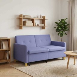 vidaXL Uittrekbare Slaapbank Jeans Blauw Stof