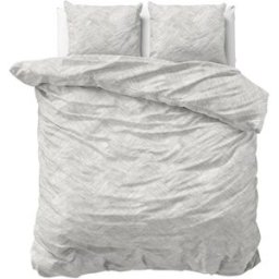 Sleeptime Dekbedovertrek Rattan Zilvergrijs - Eenpersoons 140 x 200/220 cm + 1 kussensloop