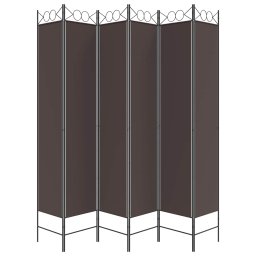 vidaXL Kamerscherm met 6 panelen 300x220 cm stof bruin