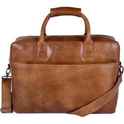 DSTRCT Fletcher Street Laptoptas - 17 inch - Cognac