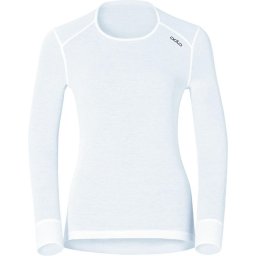 Odlo Maat M Bl Top Crew Neck L/S Active Warm Dames Thermoshirt - White