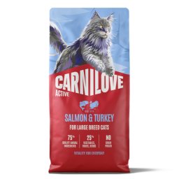 Voordeelpak: 2x6 kg Carnilove Active Large Cat met zalm en kalkoen droog kattenvoer