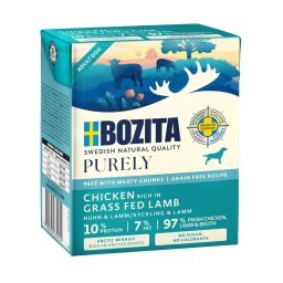 20% korting! Bozita Purely natvoer voor honden 370 g. - met lam 6 x 370 g