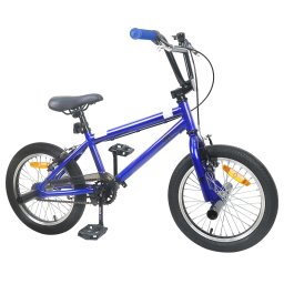 vidaXL BMX Fiets 18 Inch voor 7-10 Jaar Oud Donkerblauw