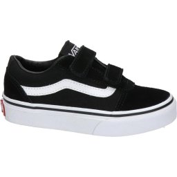 Vans Youth Ward V Suede/Canvas Sneakers - 30 - Black/White