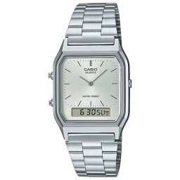 Casio Casio Collection Vintage AQ-230A-7AMQYES Horloge - Staal - Zilverkleurig - Ø 31.5 mm