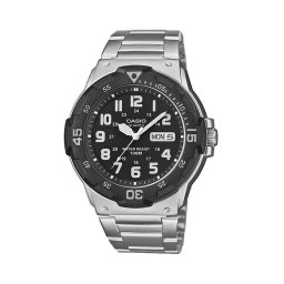CASIO - MRW-200HD-1BVEF - Horloge - Mannen - Zilverkleurig- RVS - Ã˜ 45 mm