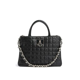 Guess Kobo schoudertas zwart/goud accent