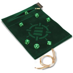 Tabletop Series - Roll on a Scroll Dice Set with Case - Green