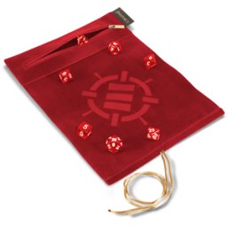 Tabletop Series - Roll on a Scroll Dice Set with Case - Red