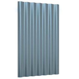 vidaXL Dakpanelen 36 st 60x36 cm gegalvaniseerd staal grijs