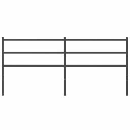 vidaXL Vervangend hoofdbord 180 cm metaal zwart