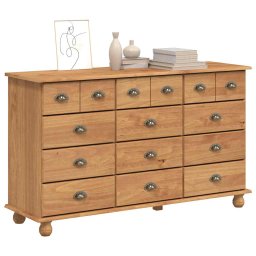 vidaXL Ladekast ASKIM Bruin 79 x 40 x 133,5 cm Massief grenenhout