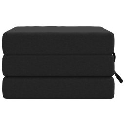 vidaXL Vouwbare Bankbed 75 x 63 x 45 cm Zwart