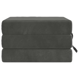 vidaXL Vouwbare Bankbed 75 x 63 x 45 cm Donkergrijs