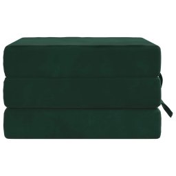 vidaXL Vouwbare Bankbed 75 x 63 x 45 cm Donkergroen