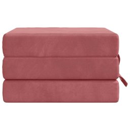 vidaXL Vouwbare Bankbed 90 x 63 x 45 cm Roze