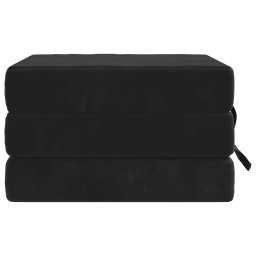 vidaXL Vouwbare Bankbed 90 x 63 x 45 cm Zwart