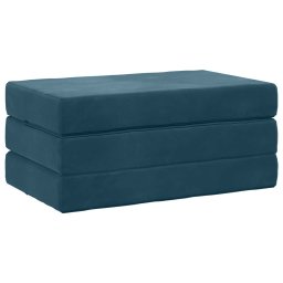 vidaXL Vouwbare Bankbed 80 x 67 x 45 cm Blauw