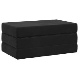 vidaXL Vouwbare Bankbed 80 x 67 x 45 cm Zwart