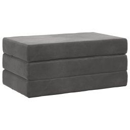 vidaXL Vouwbare Bankbed 100 x 67 x 45 cm Donkergrijs