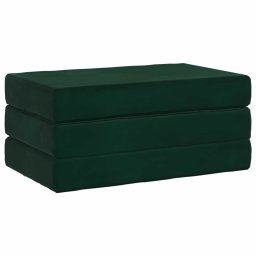vidaXL Vouwbare Bankbed 100 x 67 x 45 cm Donkergroen